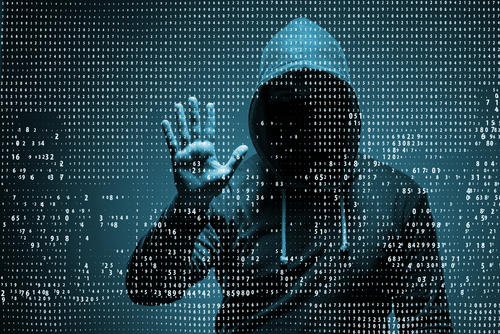 hacker waving
